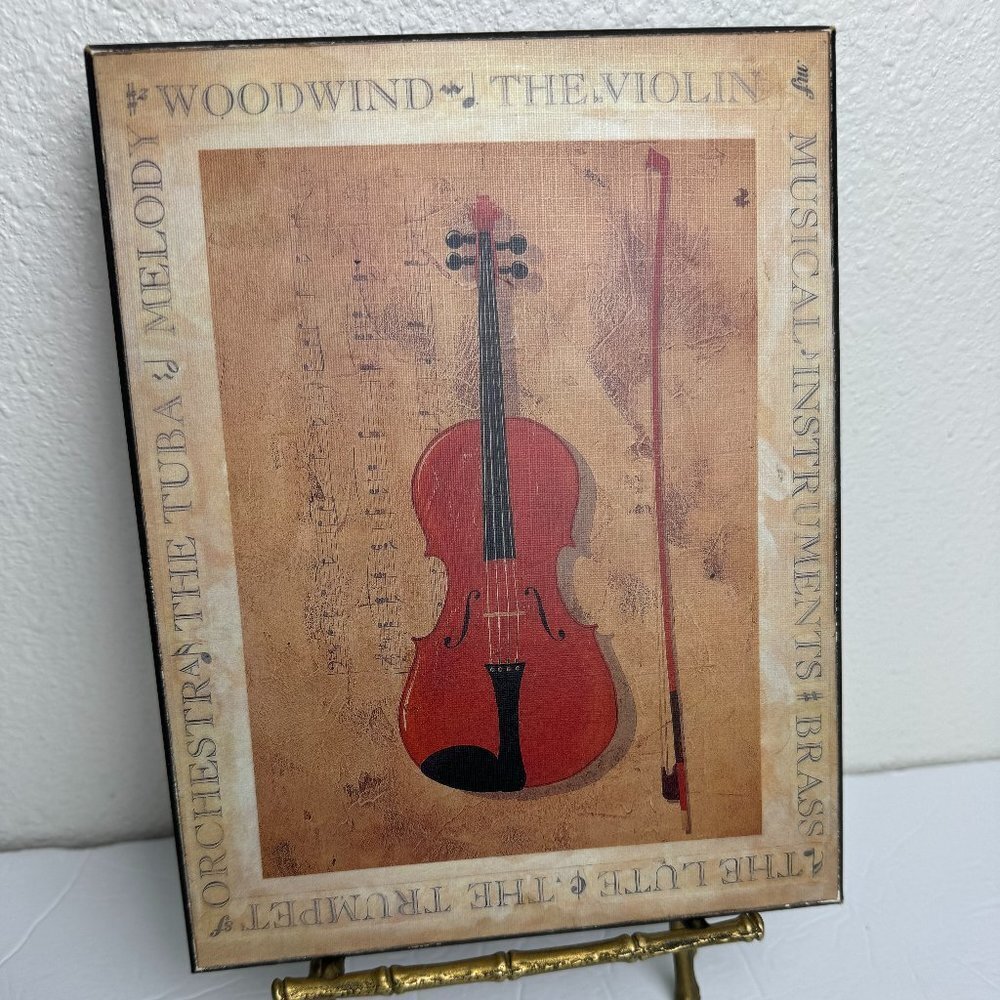 Vintage Plaque The Violin